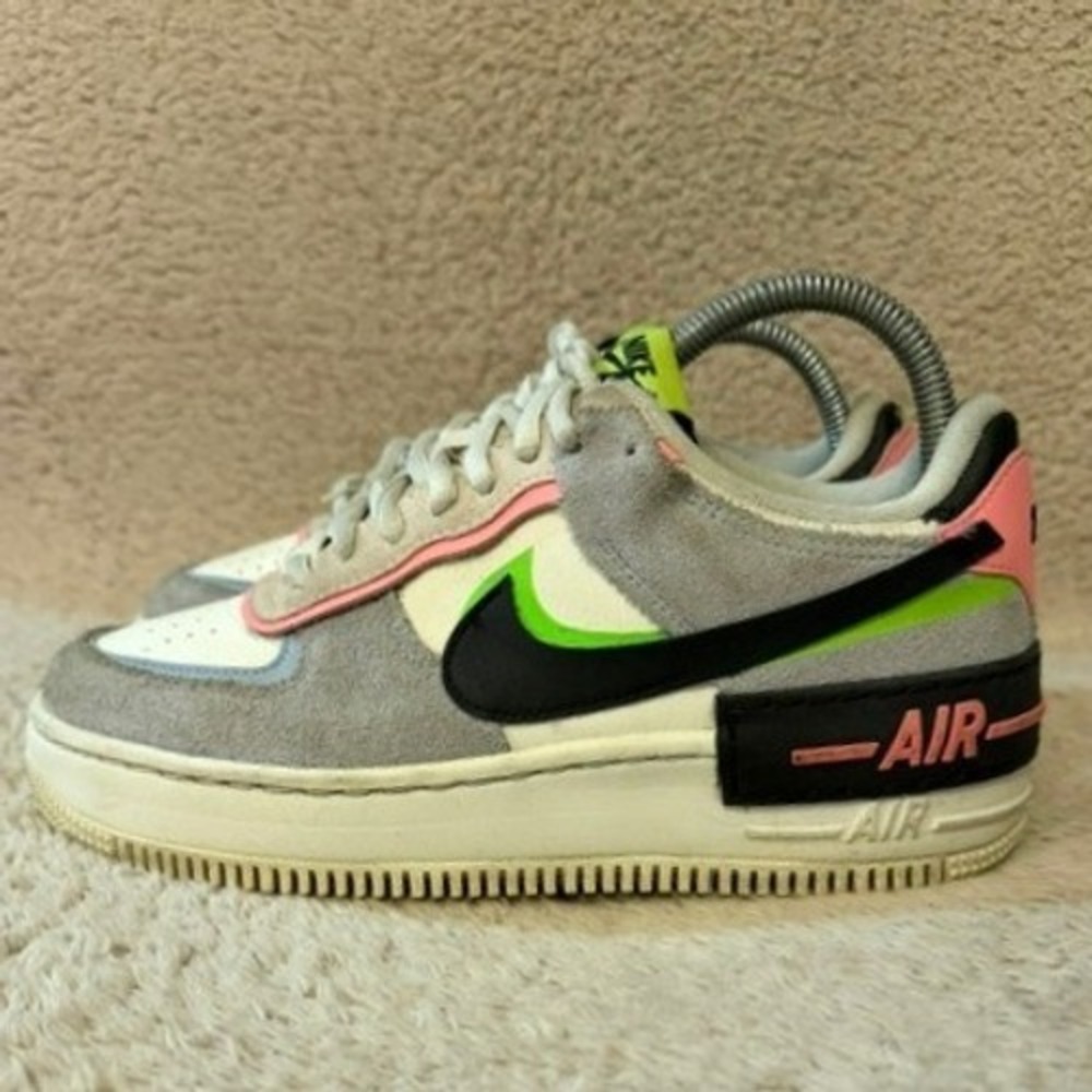 Nike Air Force 1 Shadow Spruce Aura White Pistachio Frost CU8591-101 Womens 7.5 - Picture 4 of 9